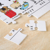 Alfabetletters met geïllustreerde dieren legpuzzel (Zijkant)