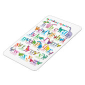 Alfabetlijst van dinosaurussen magneet (Linkerzijde)