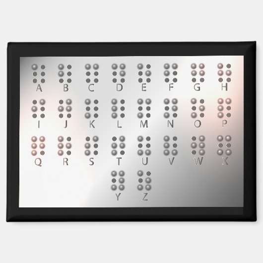 alfabetmagneet voor braille magneet (Voorkant)
