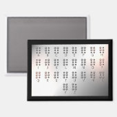 alfabetmagneet voor braille magneet (Voorkant / Achterkant)