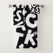 Alfabetpatroon Bad Handdoek (Insitu)