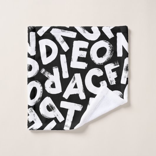 Alfabetpatroon Bad Handdoek (Wasdoekje)
