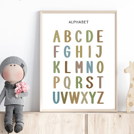 Alfabetposter – ABC-overzicht voor kleuters Poster