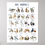 Alfabets dieren terug naar schooldag poster (Voorkant)