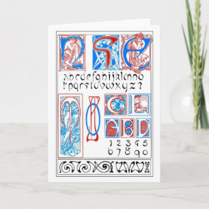 Alfabets of Art Nouveau Style, Mucha Kaart