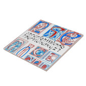 Alfabets of Art Nouveau Style, Mucha Tegeltje (Zijkant)