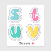 Alfabets Sticker (Vel)
