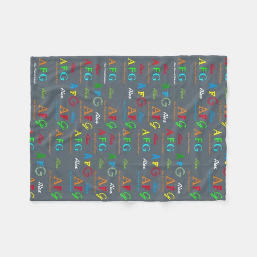 alfabetsoepletters fleece deken (Voorkant (Horizontaal))