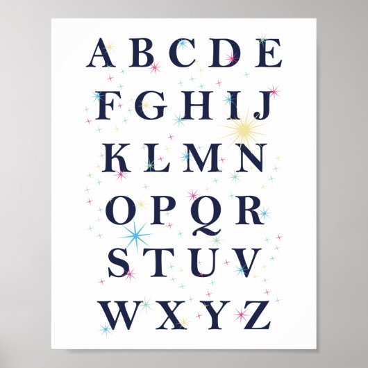 Alfabetsterren Poster (Voorkant)