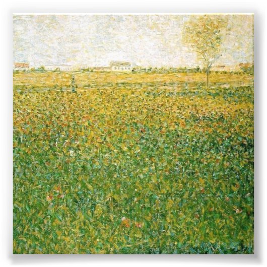 Alfalfa Fields Saint Denis door Georges Seurat Foto Afdruk (Voorkant)