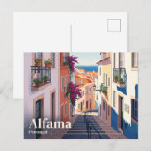 Alfama District Portugal Briefkaart (Voorkant / Achterkant)