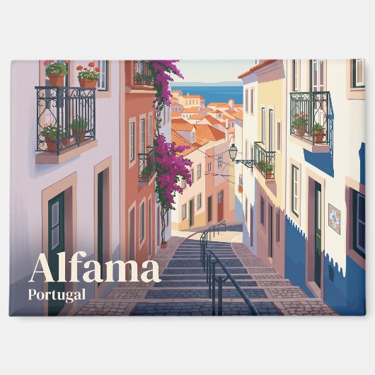 Alfama District Portugal Magneet (Voorkant)