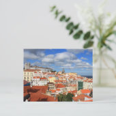 Alfama Lissabon-daken Briefkaart (Staand voorkant)