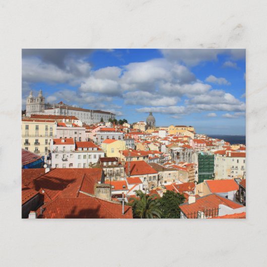 Alfama Lissabon-daken Briefkaart (Voorkant)