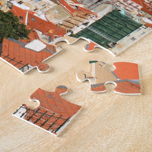 Alfama Lissabon-daken Legpuzzel (Zijkant)