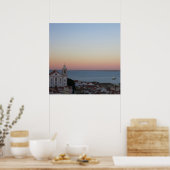 Alfama Sunset Lissabon Portugal Foto Poster (Keuken)