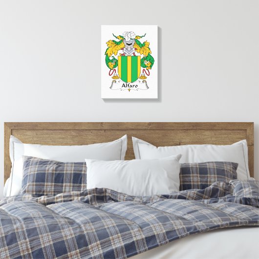 Alfaro Family Crest Canvas Afdruk (Insitu (Slaapkamer))