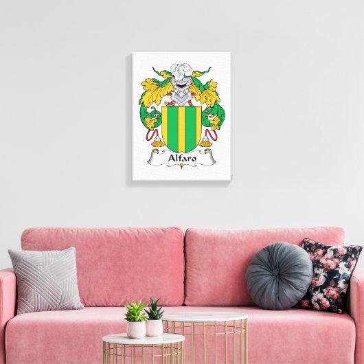 Alfaro Family Crest Canvas Afdruk (Insitu (Woonkamer))