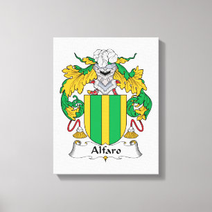 Alfaro Family Crest Canvas Afdruk