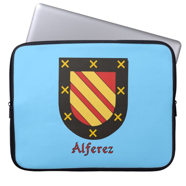 Alferez Family Shield Laptop Sleeve (Voorkant)