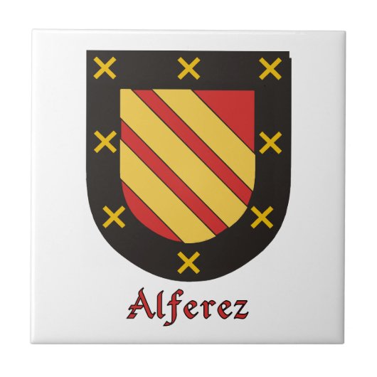 Alferez Family Shield Tegeltje (Voorkant)