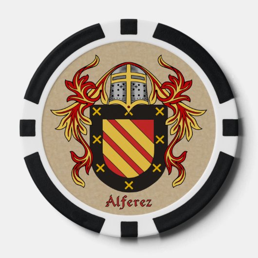 Alferez Heraldic Arms Poker Chips (Voorkant)