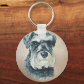 Alfie - miniatuur schnauzer sleutelhanger (Voorkant)