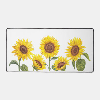 Alfombrilla de escritorio de girasoles amarillos bureaumat