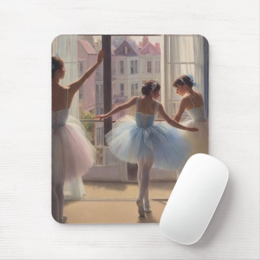 Alfombrilla de rató Bailarinas frente a la ventana Muismat (Met muis)
