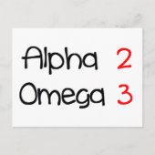 alfomega briefkaart (Voorkant)