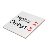 alfomega tegeltje (Zijkant)