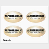 Alfoneholic neemt de levensovaal Sticker over (Vel)