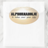 Alfoneholic neemt de levensovaal Sticker over (Tas)
