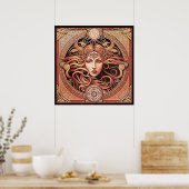 Alfons Maria Mucha ~ Art Nouveau 1 300 Alfons Poster (Keuken)