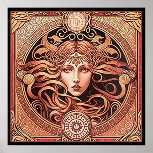 Alfons Maria Mucha ~ Art Nouveau 1 300 Alfons Poster (Voorkant)