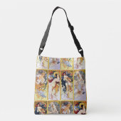 Alfons Mucha 1895 De vier seizoenen Crossbody Tas (Achterkant)