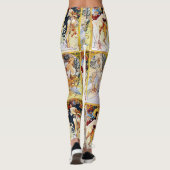 Alfons Mucha 1895 De vier seizoenen Leggings (Achterkant)