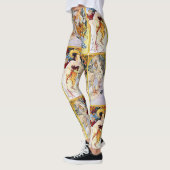 Alfons Mucha 1895 De vier seizoenen Leggings (Links)