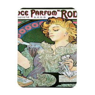 Alfons Mucha 1896 Lance Parfum Rodo Magneet