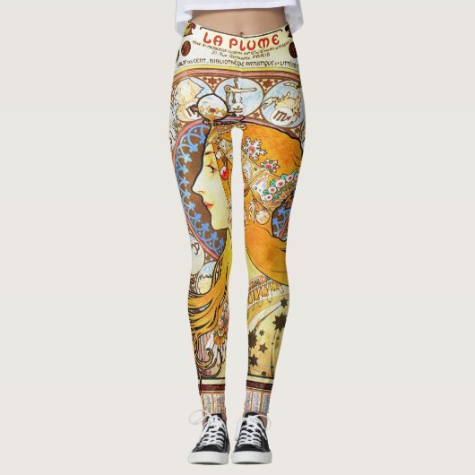 Alfons Mucha 1896 Zodiac Leggings (Voorkant)