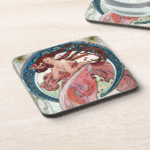 Alfons Mucha 1898 Dance Drankjes Onderzetter (Linkerzijde)