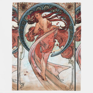 Alfons Mucha 1898 Dance Fleece Deken