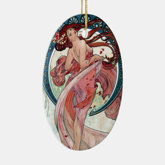 Alfons Mucha 1898 Dance Keramisch Ornament (Rechts)