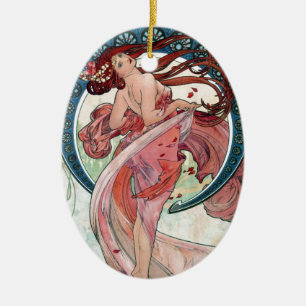Alfons Mucha 1898 Dance Keramisch Ornament