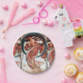 Alfons Mucha 1898 Dance Papieren Bordje (Feest)