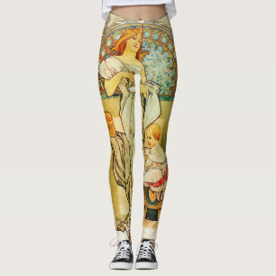 Alfons Mucha 1898 Food for Infants Leggings