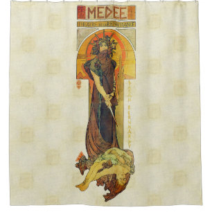 Alfons Mucha 1898 Medea Douchegordijn