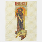 Alfons Mucha 1898 Medea Fleece Deken (Voorkant)