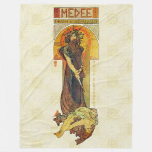 Alfons Mucha 1898 Medea Fleece Deken