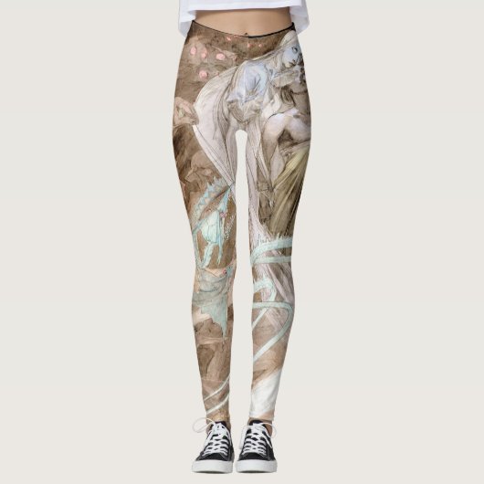 Alfons Mucha 1899 Le Pater Leggings (Voorkant)